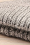 Phoenix Grey Rolled Up Knit Tuque | La petite garçonne flat close-up