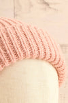 Phoenix Pink Rolled Up Knit Tuque | La petite garçonne front close-up