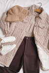 Pergola Quilted Gingham Jacket | La petite garçonne open close-up photo look