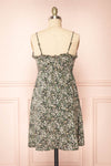 Piana Green Short Dress w/ Leaves Motif | Boutique 1861 back view