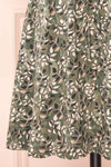 Piana Green Short Dress w/ Leaves Motif | Boutique 1861 bottom