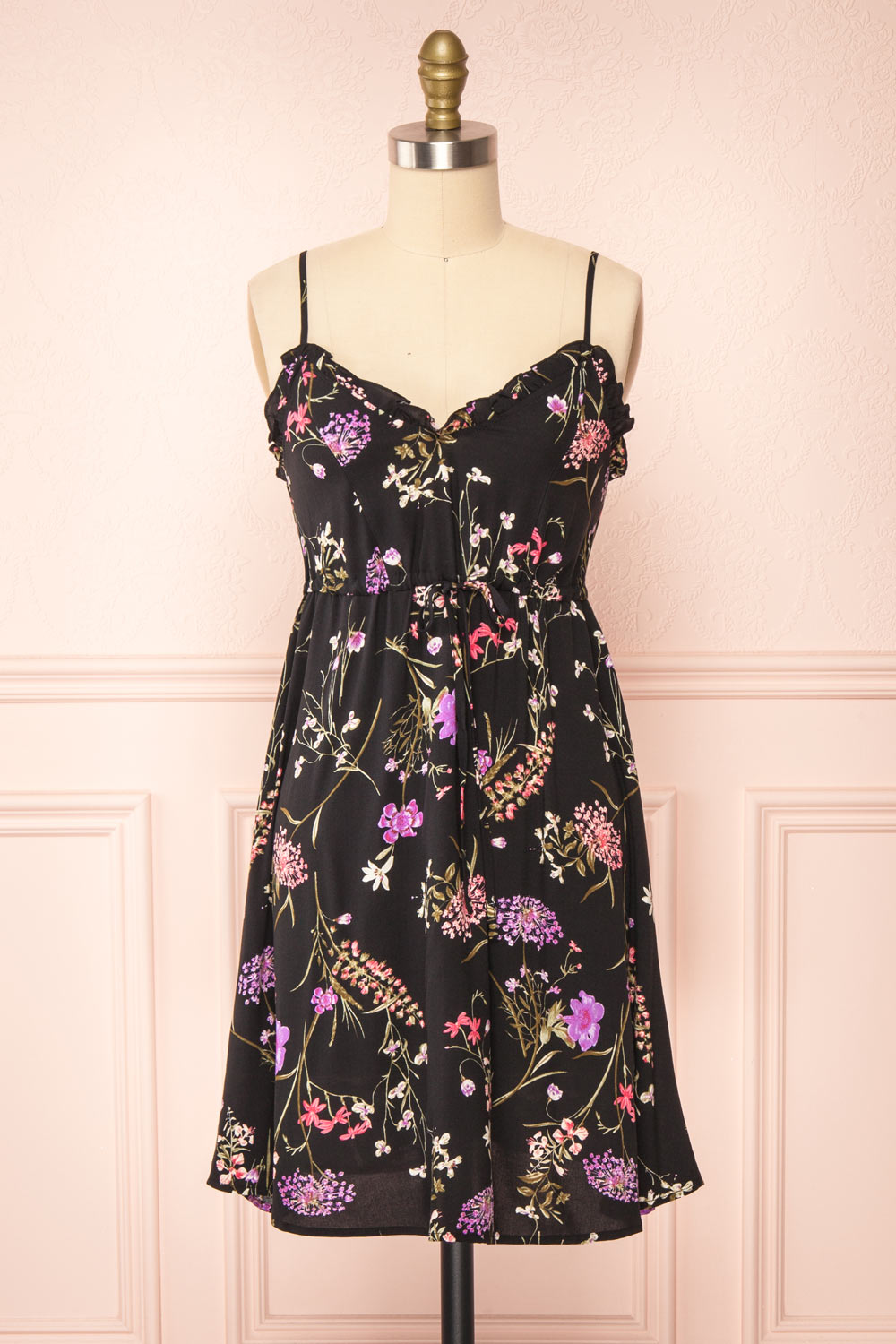Piana Pink Short Floral Dress | Boutique 1861 front view