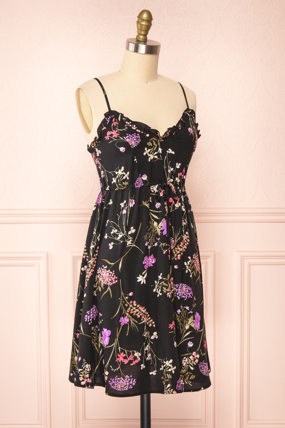 Piana Pink Short Floral Dress | Boutique 1861 side view