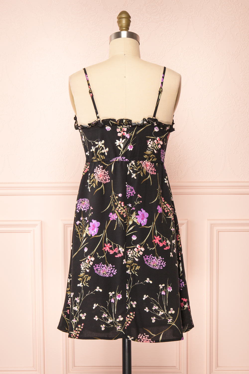 Piana Pink Short Floral Dress | Boutique 1861 back view