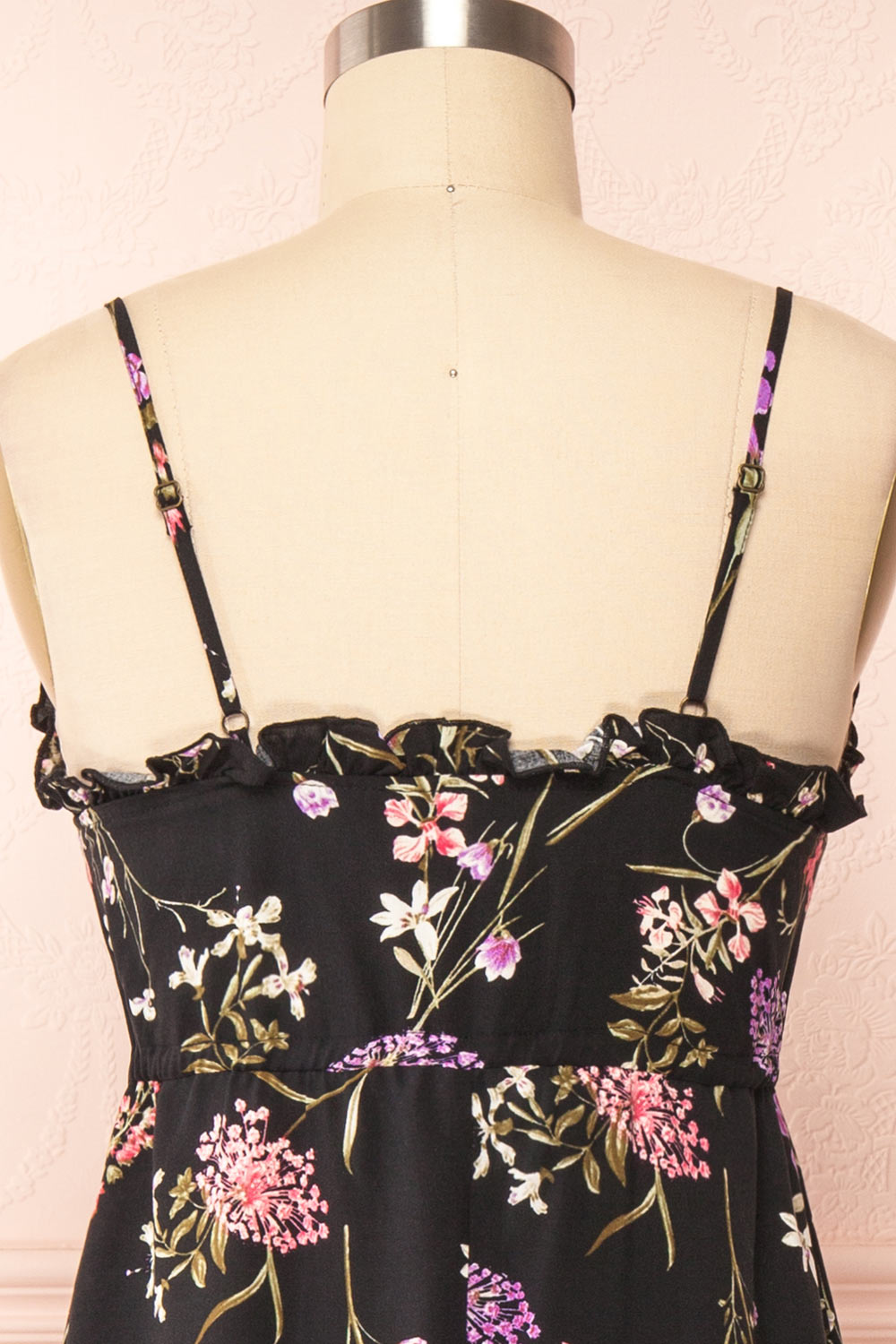 Piana Pink Short Floral Dress | Boutique 1861 back close