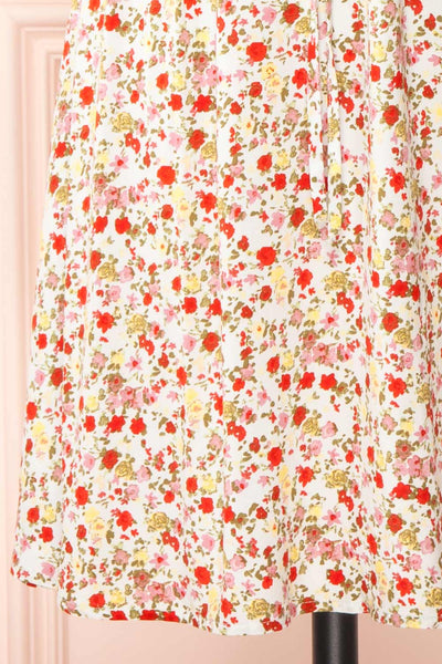 Piana Red Short Floral Dress | Boutique 1861 bottom