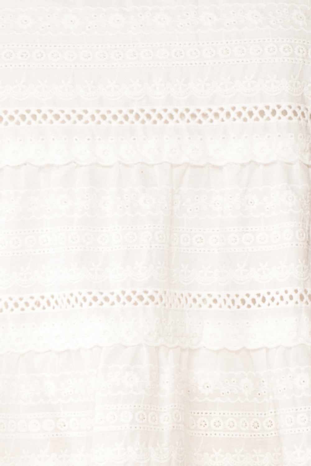 Pianella White Cropped Openwork Cami | Boutique 1861 fabric