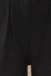 Piaski Black Pleated Shorts | La petite garçonne fabric