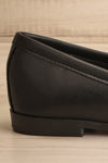 Picasso Black Pointed Faux-Leather Loafers | La petite garçonne side back close-up