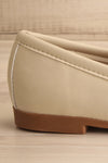Picasso Ivory Pointed Faux-Leather Loafers | La petite garçonne side back close-up