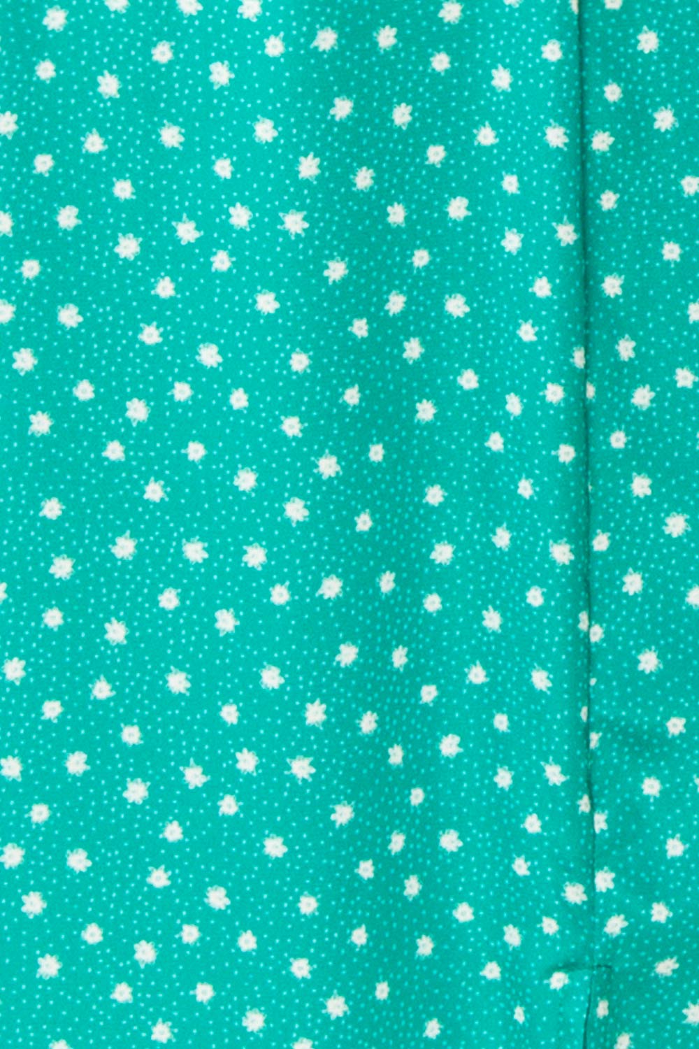 Pierette Green Patterned Maxi Dress w/ Slit | Boutique 1861 fabric 