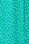 Pierette Green Patterned Maxi Dress w/ Slit | Boutique 1861 fabric
