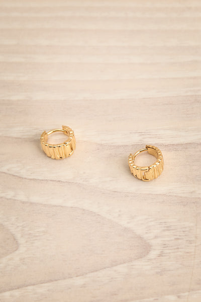 Pietersaari Gold | Small Textured Hoop Earrings