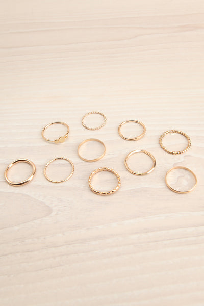 Piltene Gold Set of 10 Assorted Rings | La petite garçonne