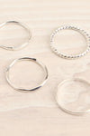 Piltene Silver Set of 10 Assorted Rings | La petite garçonne close-up details