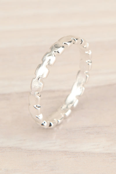 Piltene Silver Set of 10 Assorted Rings | La petite garçonne texture close-up