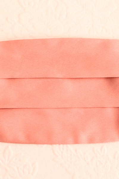 Pink Satin Pleated Face Mask | Boutique 1861 close-up