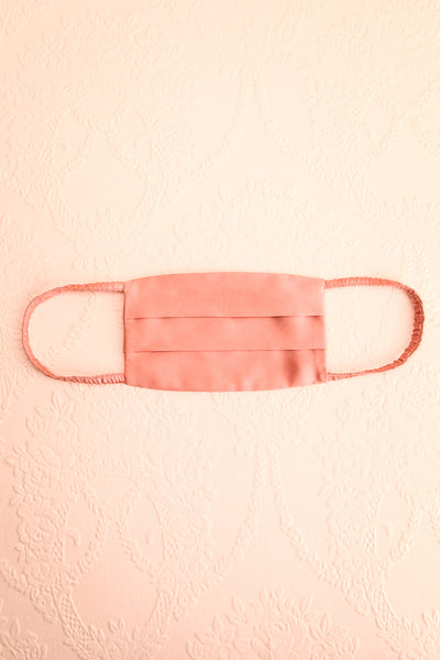 Pink Satin Pleated Face Mask | Boutique 1861