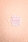 Pink Stripe Pleated Face Mask