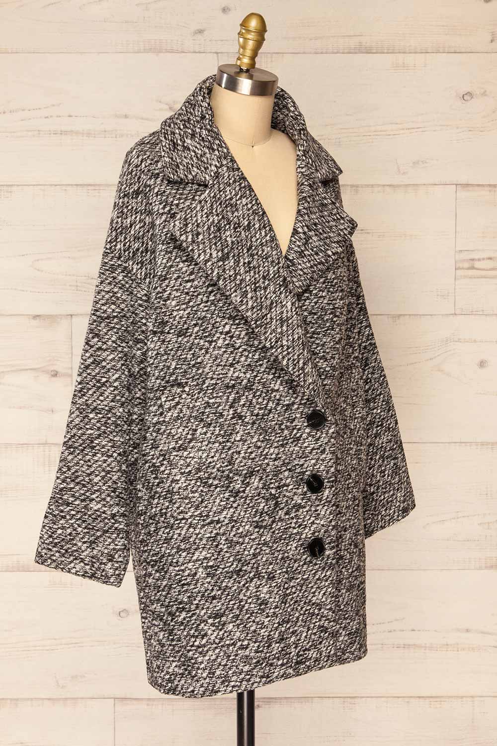 Pinto Two-Color Felt Coat | La petite garçonne side view