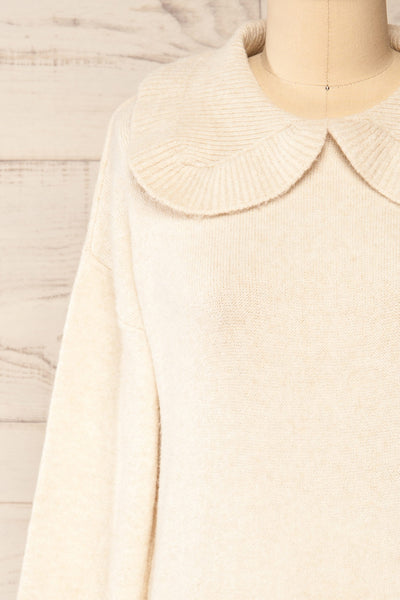 Piombino Peter Pan Collar Sweater | La petite garçonne front close-up