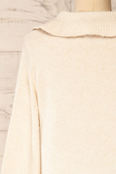 Piombino Peter Pan Collar Sweater | La petite garçonne back close-up
