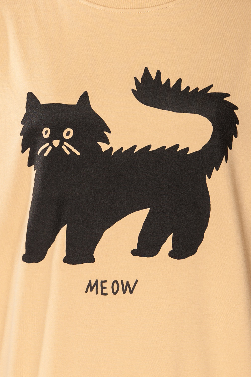 Pittsburgh Crewneck Sweatshirt w/ Cat Print | La petite garçonne fabric 