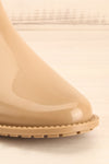 Pleyel Beige Chelsea Rain Boots front close-up | La Petite Garçonne Chpt. 2