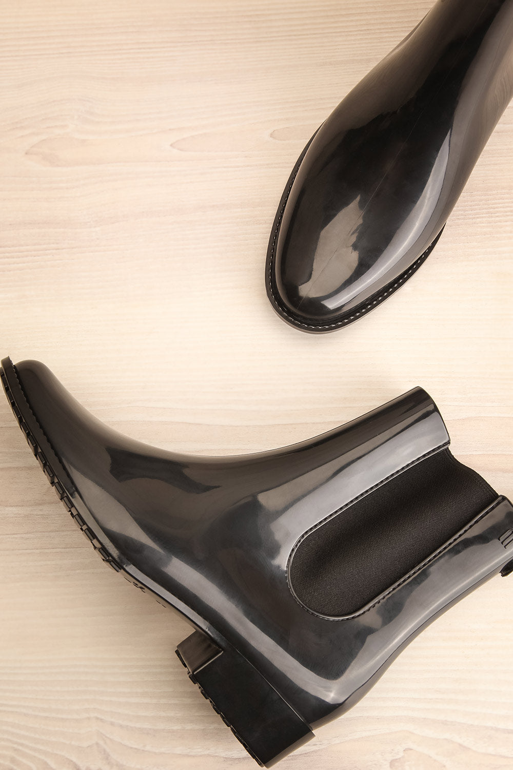 Pleyel Noir Black Chelsea Rain Boots | La Petite Garçonne