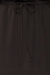 Plone Black Short Sleeve Drawtring Dress | La petite garçonne fabric