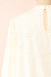 Pnoae Floral Embroidered Short Shift Dress | Boutique 1861  back close-up