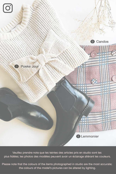 Poeke Jour Cream Knit Sweater with Bow | La Petite Garçonne 10