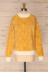 Polanica Yellow Fuzzy Knit Sweater | La petite garçonne front view