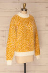 Polanica Yellow Fuzzy Knit Sweater | La petite garçonne side view
