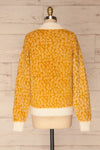 Polanica Yellow Fuzzy Knit Sweater | La petite garçonne back view