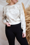 Polczyn Grey Tie-Dye Crewneck Sweater | La petite garçonne model