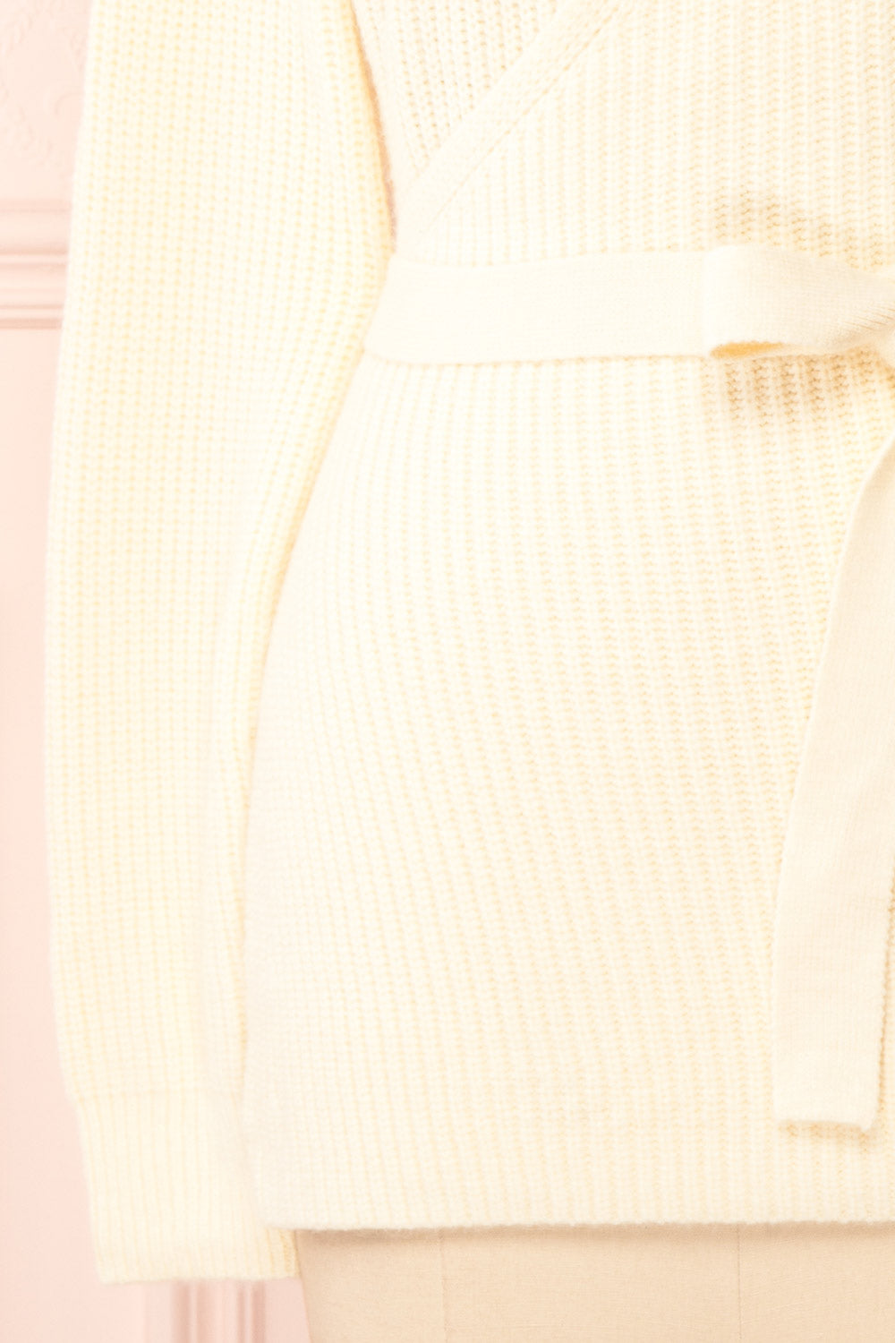 Polkan White Knit Wrap Cardigan | Boutique 1861 bottom 