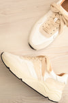 Pomm Beige Platform Lace-Up Sneakers | La petite garçonne flat view