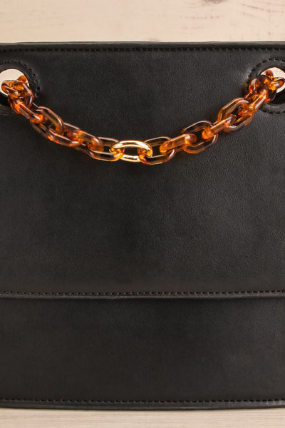 Poole Black Rectangular Crossbody Bag close-up | Boutique 1861