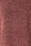 Pori Wine Soft Knit Mock Neck Sweater | La petite garçonne fabric