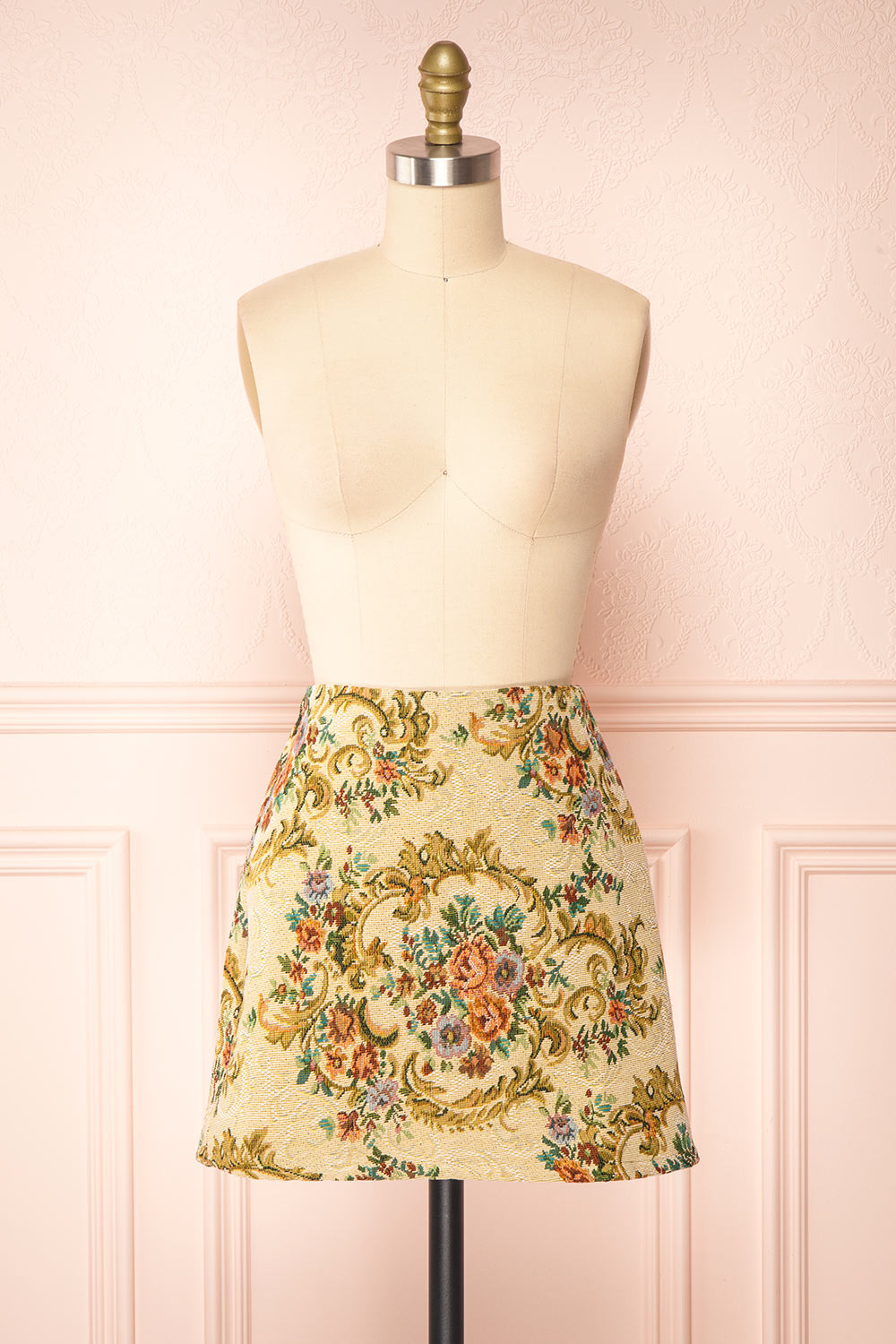 Portnahaven Short A-Line Jacquard Skirt | Boutique 1861 front view