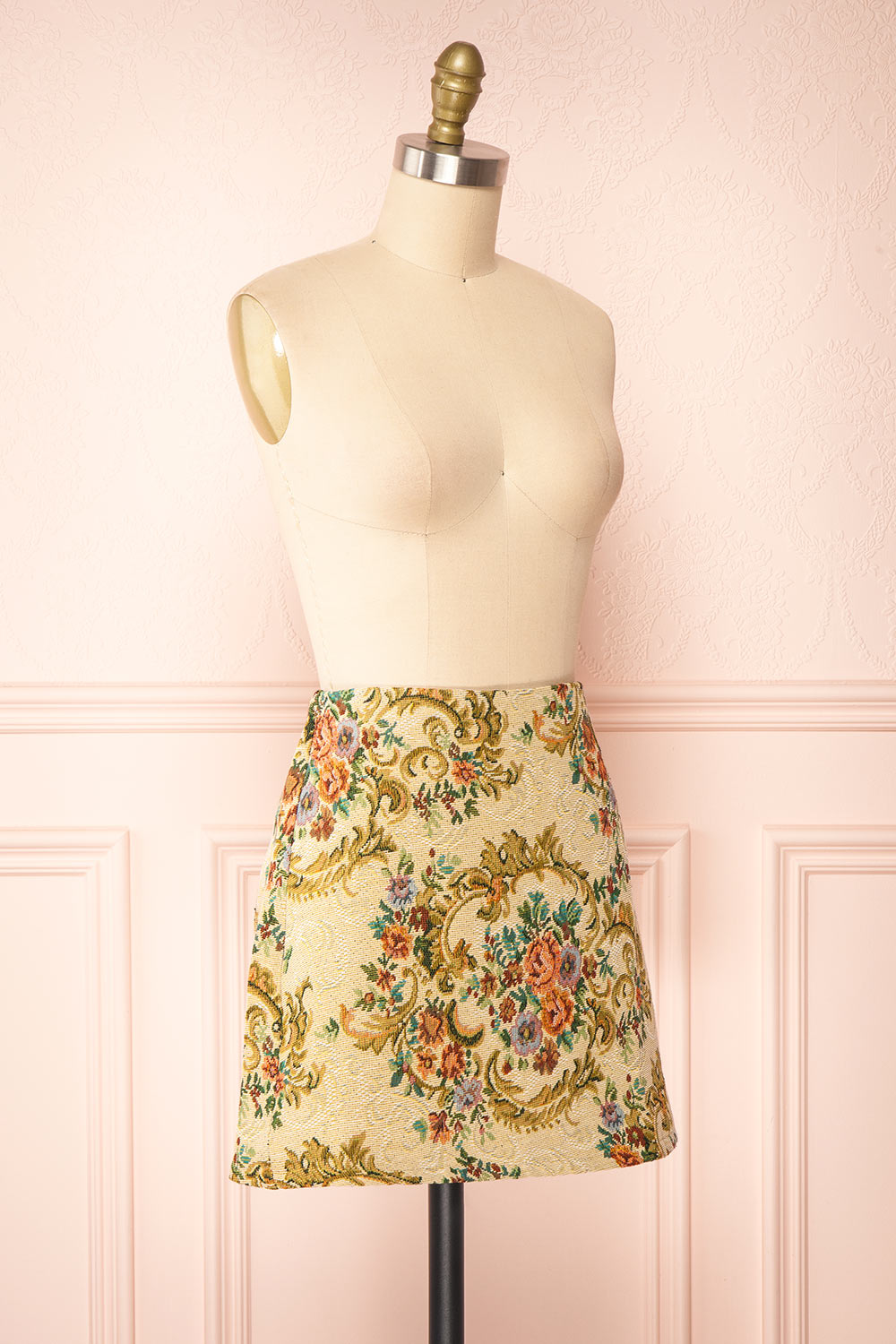 Portnahaven Short A-Line Jacquard Skirt | Boutique 1861 side view