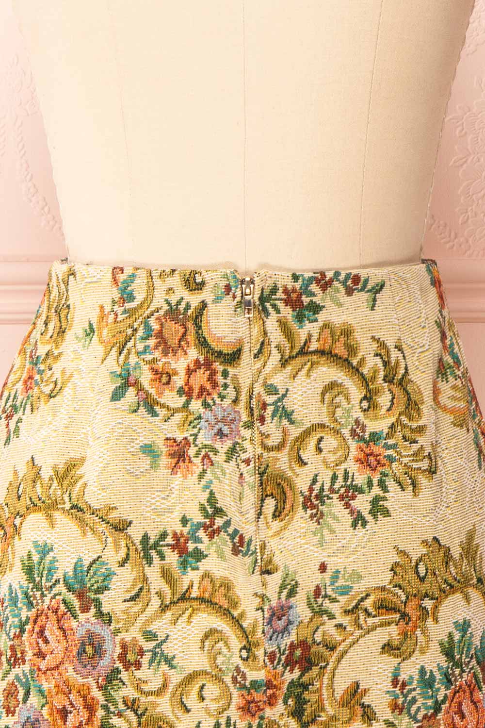 Portnahaven Short A-Line Jacquard Skirt | Boutique 1861 back close-up