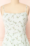 Protis Sage Short Chiffon Floral Dress | Boutique 1861 front close-up