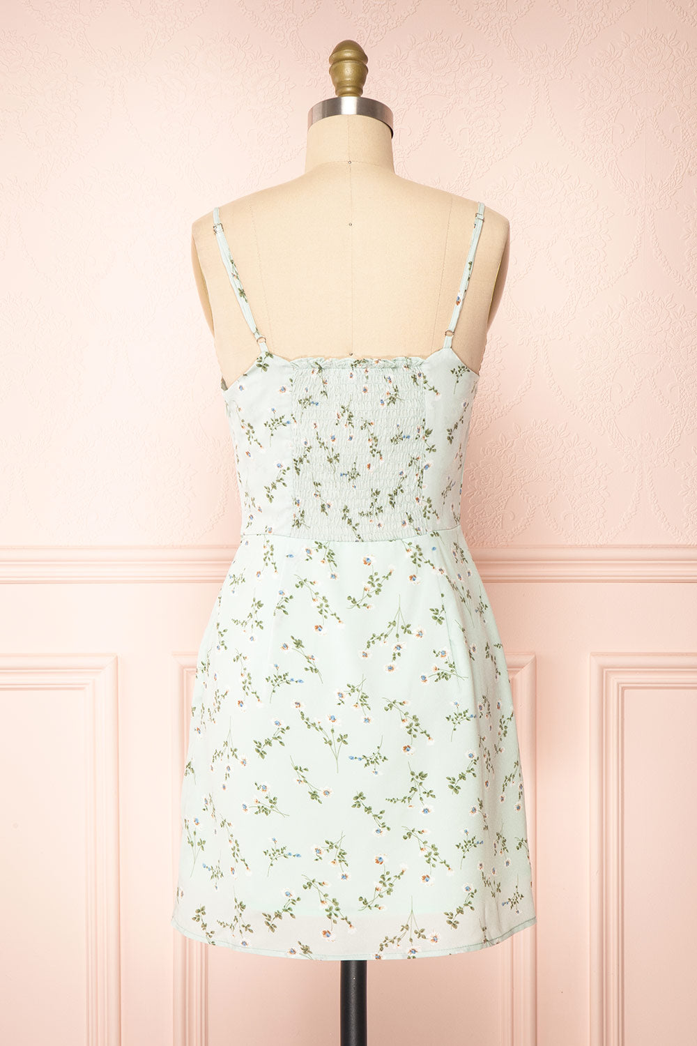 Protis Sage Short Chiffon Floral Dress | Boutique 1861 back view 