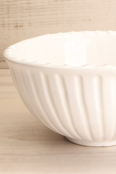 Potsdam White Textured Ceramic Bowl close-up | La Petite Garçonne Chpt. 2