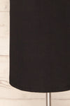 Poznan Black Round Neck Midi Tunic Dress | La Petite Garçonne bottom