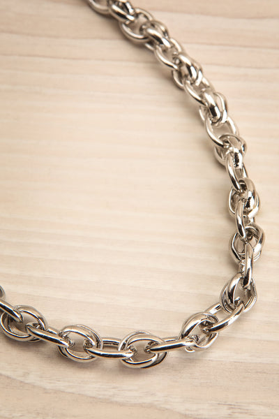 Praesum Large Silver Chain Necklace | La petite garçonne flat view