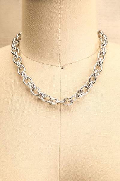 Praesum Large Silver Chain Necklace | La petite garçonne