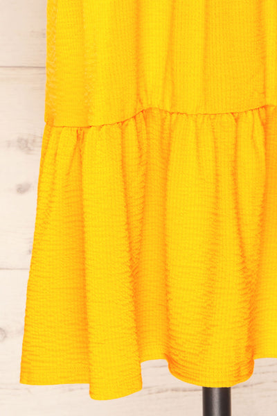 Preddu Yellow Lace Collar Short Tiered Dress | La petite garçonne skirt